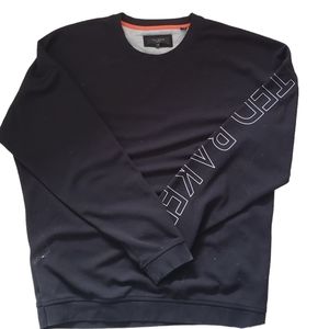 Ted Baker Sweatshirt Blue Long Sleeve Crew Neck Spellout Logo Size 5